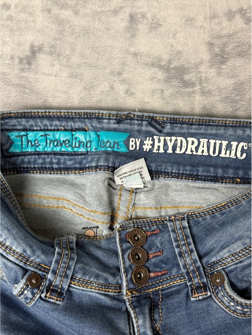 HYDRAULIC The Traveling Jean 3-Button Skinny Jeans Medium Wash Size 5/6 - Picture 9 of 10